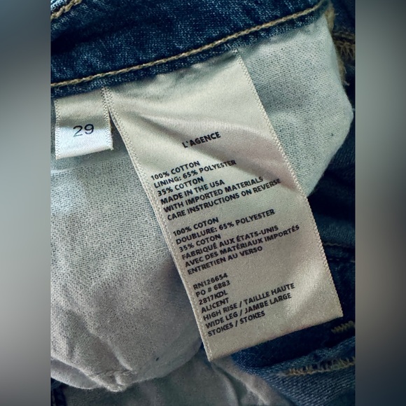 NEW - L’AGENCE Alicent Wide Leg Jeans Size 29 - Picture 8 of 12